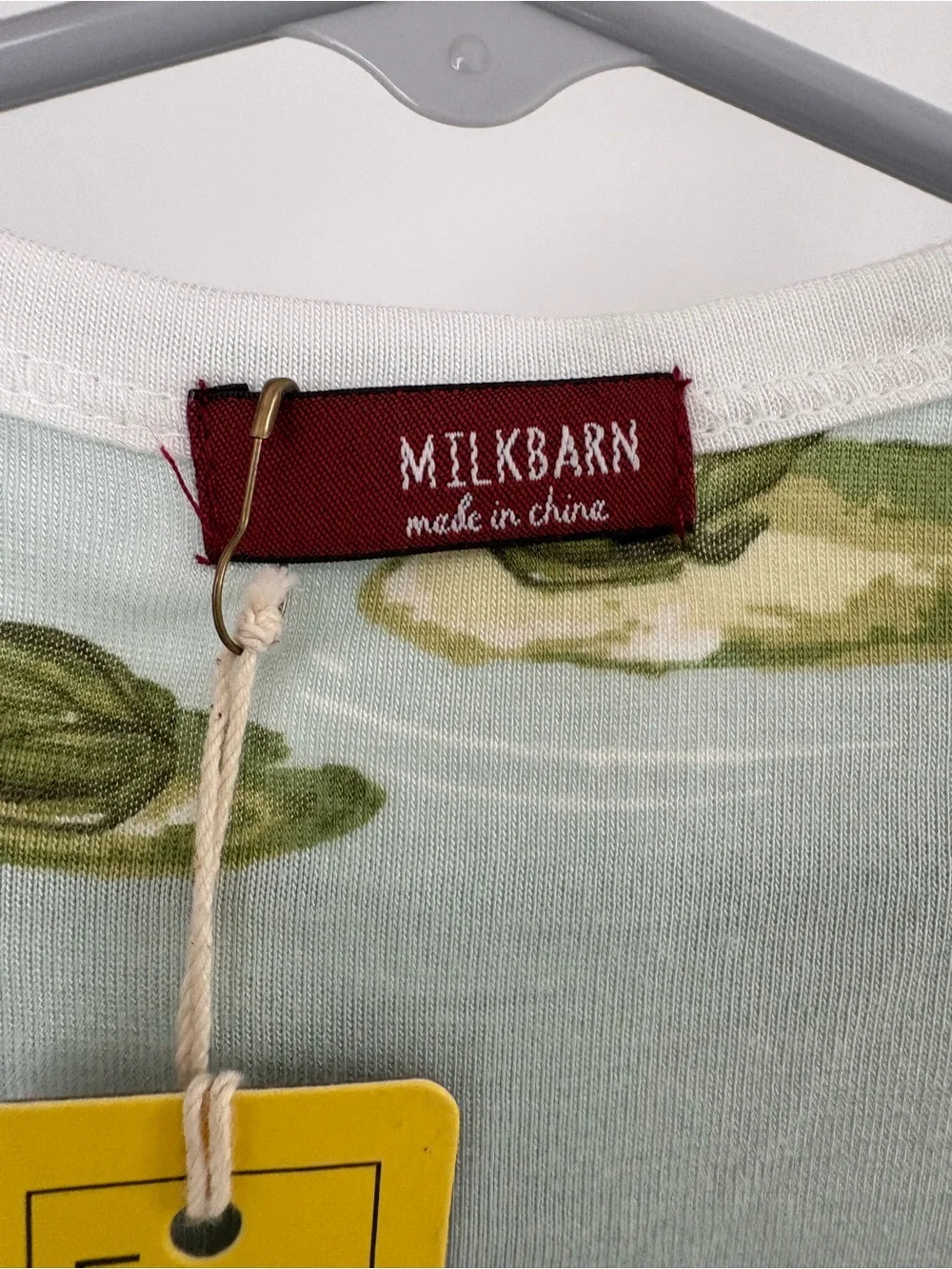 Milkbarn Light Blue Frog Print One-Piece Bodysuit